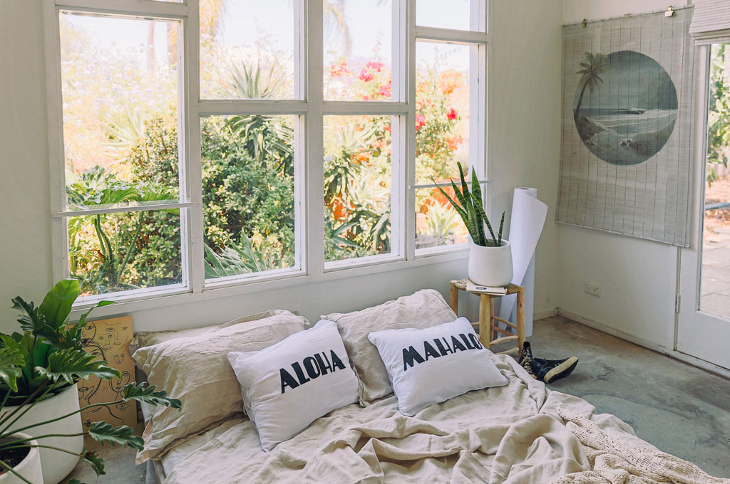 dream aloha cushion | whitewash