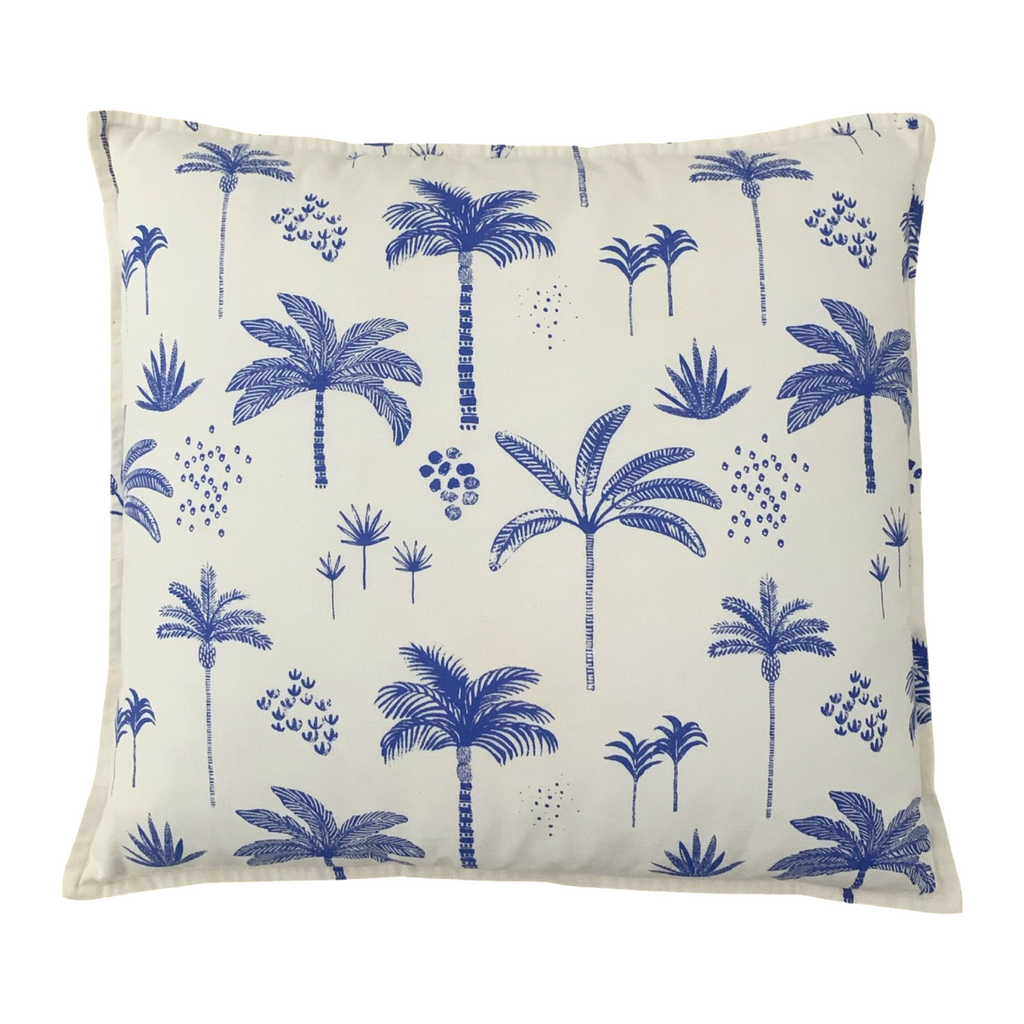 kawaii palm cushion | marine blue