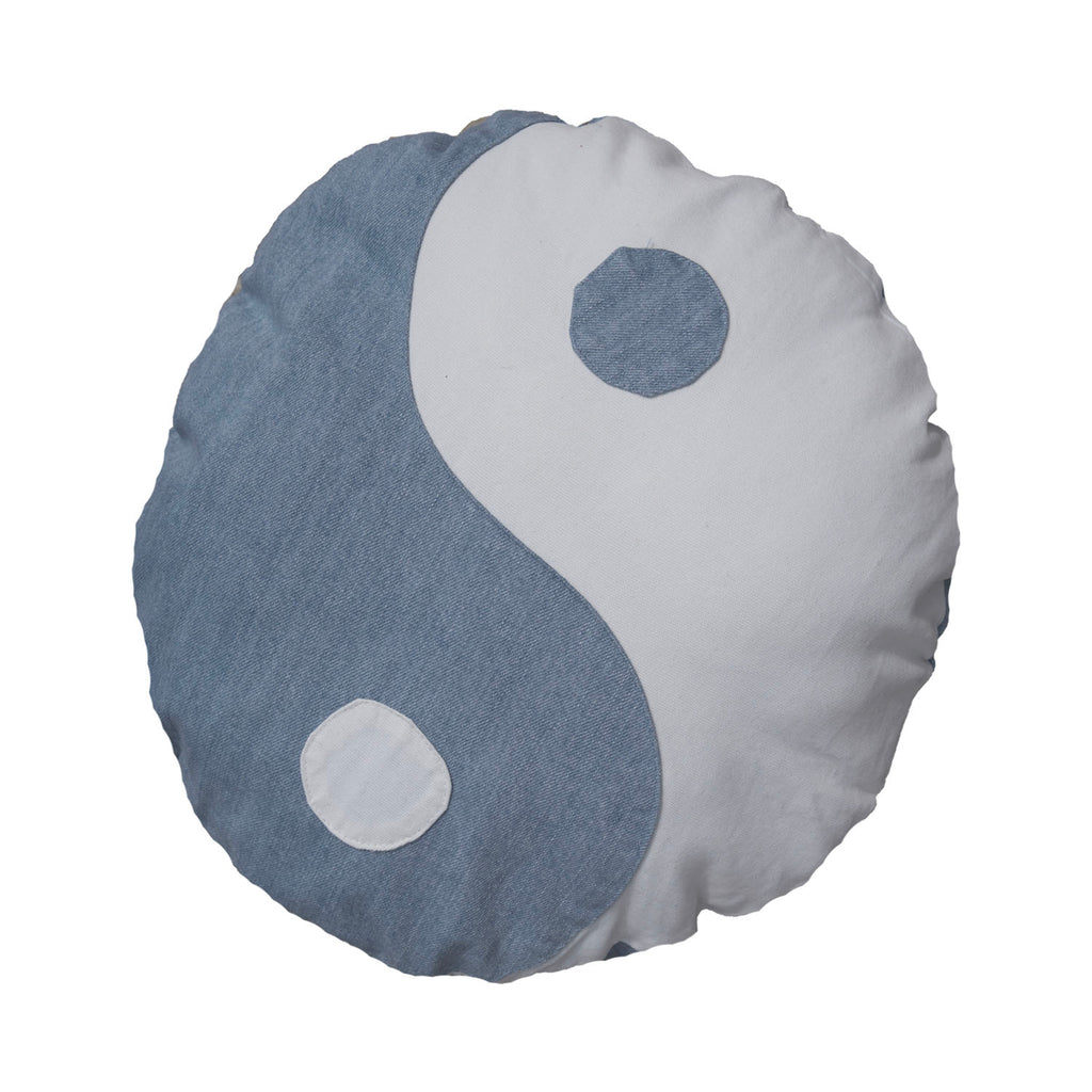 yin yang cushion | denim
