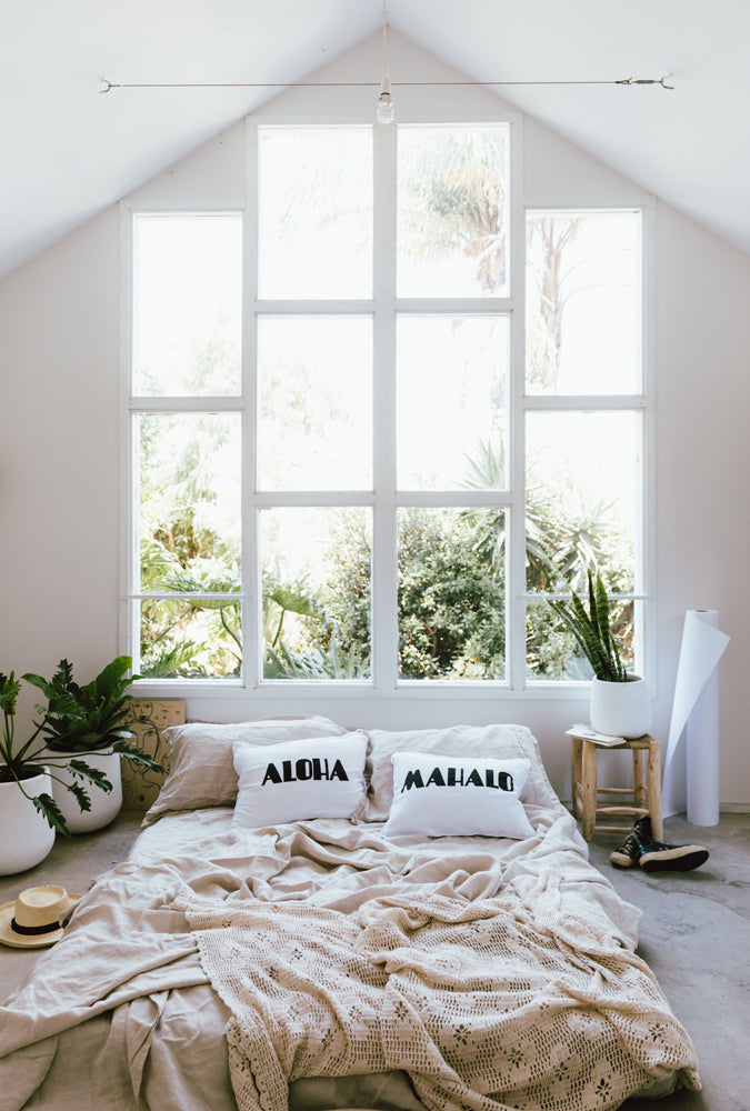 dream mahalo cushion | whitewash