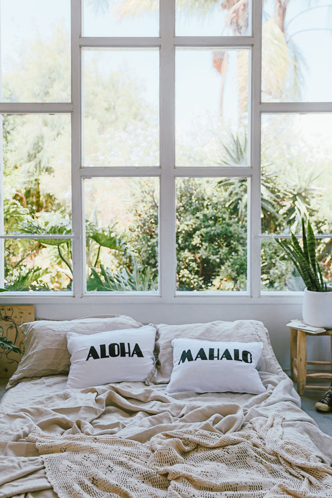 dream aloha cushion | whitewash