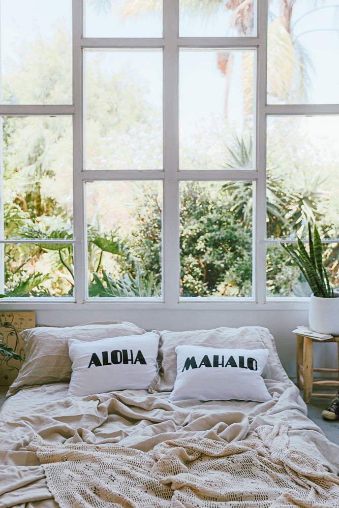 dream mahalo cushion | whitewash