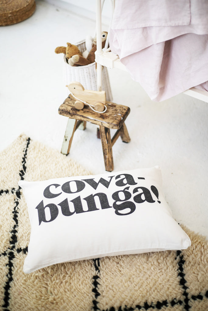 cowabunga heart cushion
