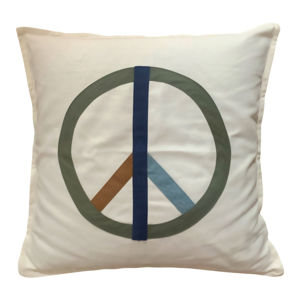 give peace a chance cushion | deep sea