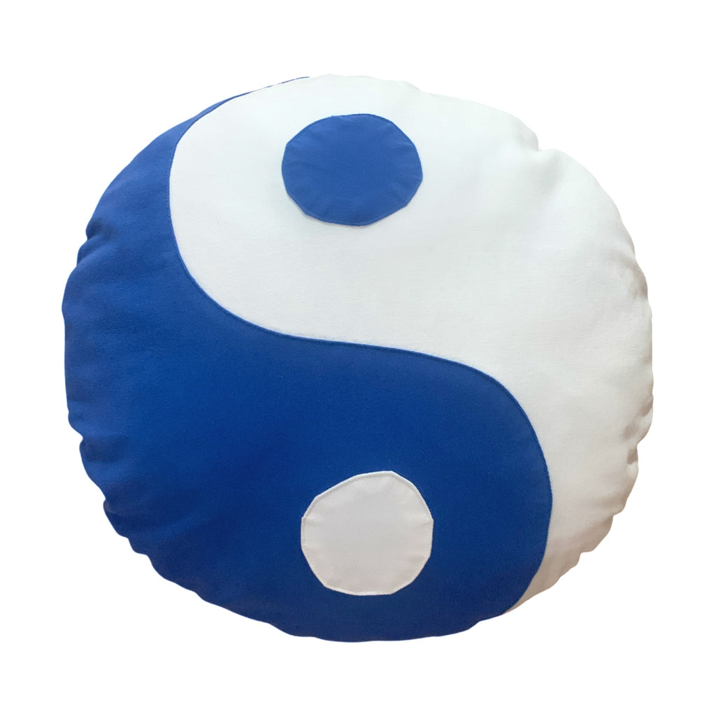 yin yang cushion | marine blue